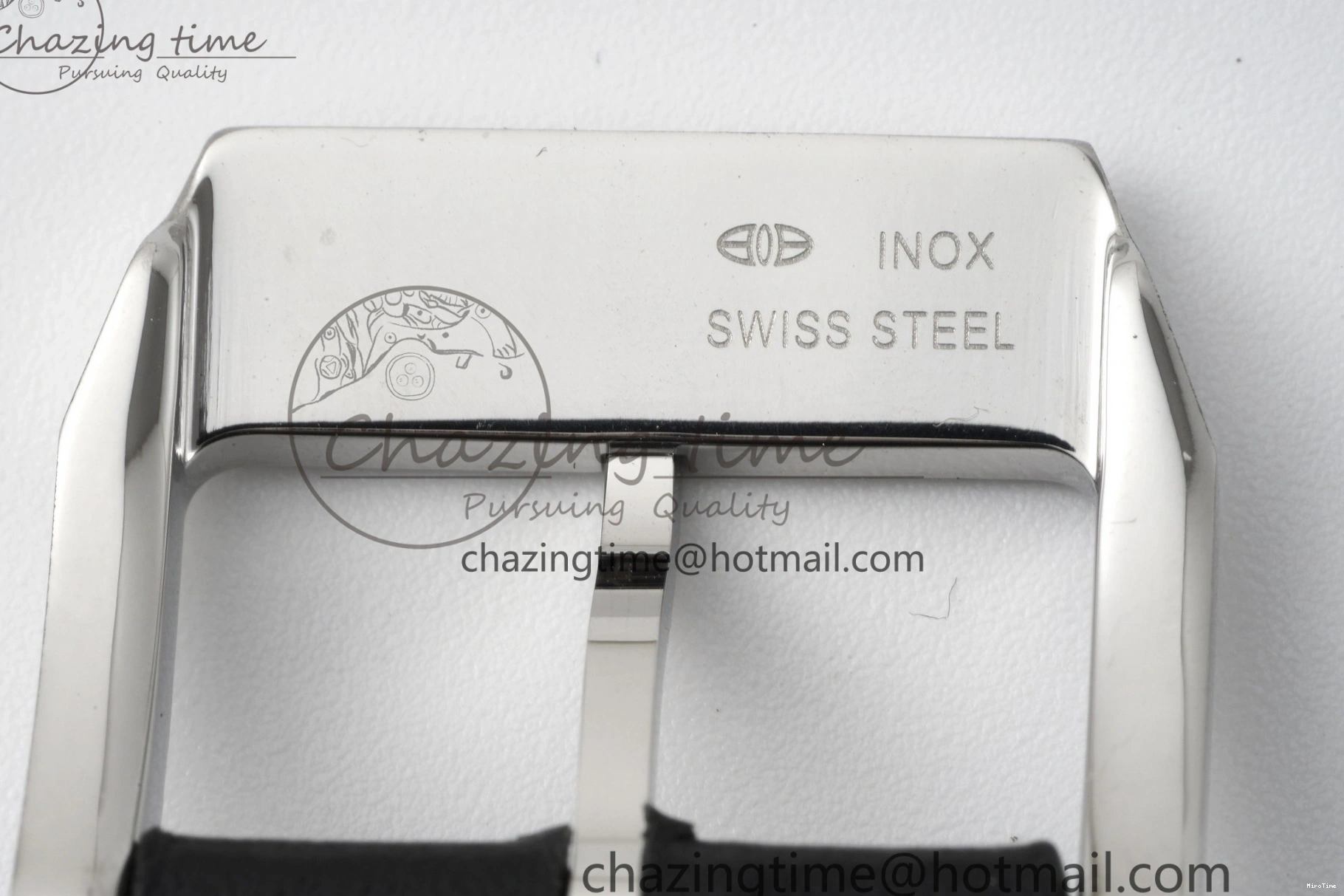 MIROTIME 0407 Pilot Chrono SS AZF 1:1 Best Edition Blue Dial on Brown Leather Strap A TimelessDesign 7060